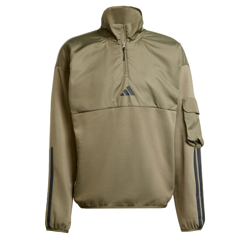 как выглядит adidas men City Tech Utility Half-Zip Sweatshirt фото