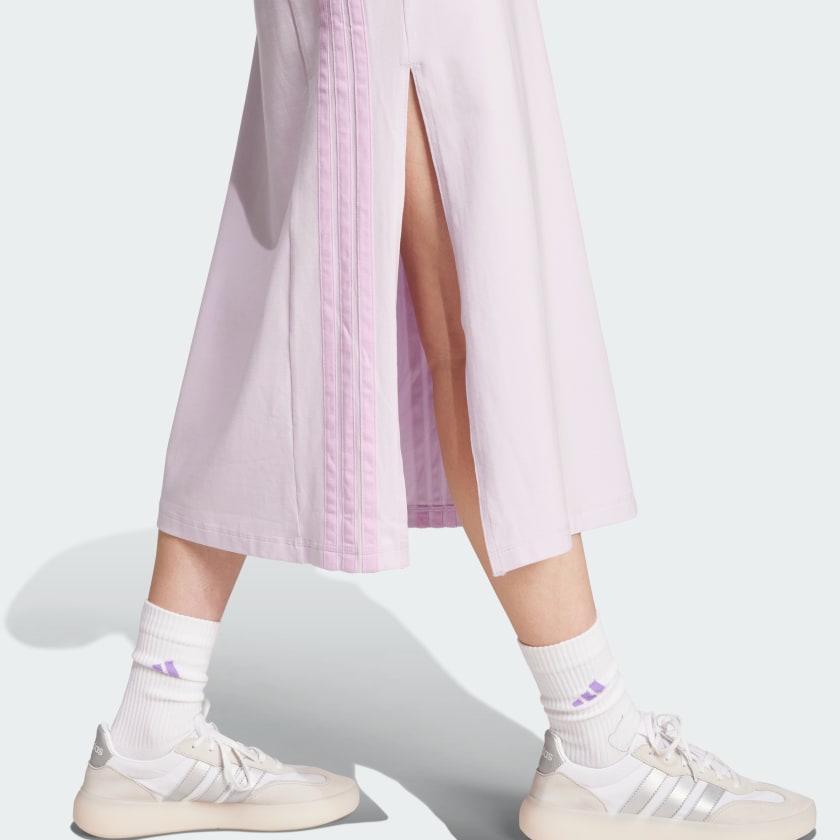 как выглядит adidas women Essentials 3-Stripes Long Racerback Dress фото