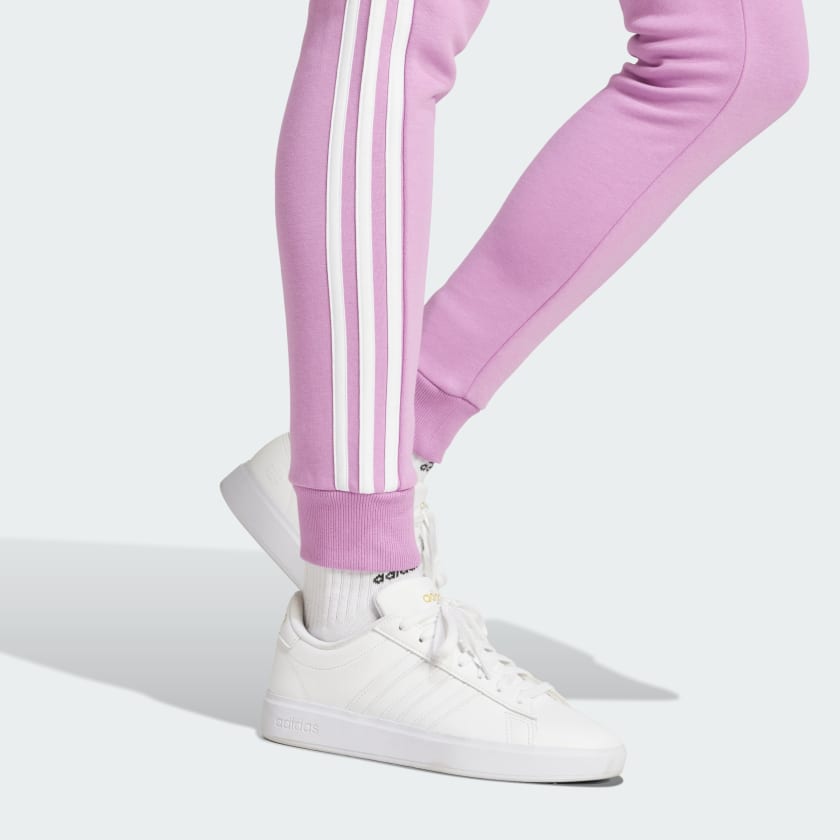 adidas women Essentials 3-Stripes Fleece Pants - Picture 16 of 23
