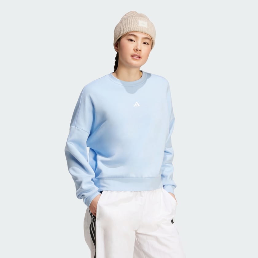 как выглядит adidas women Essentials Small Logo Feelcozy Sweatshirt фото