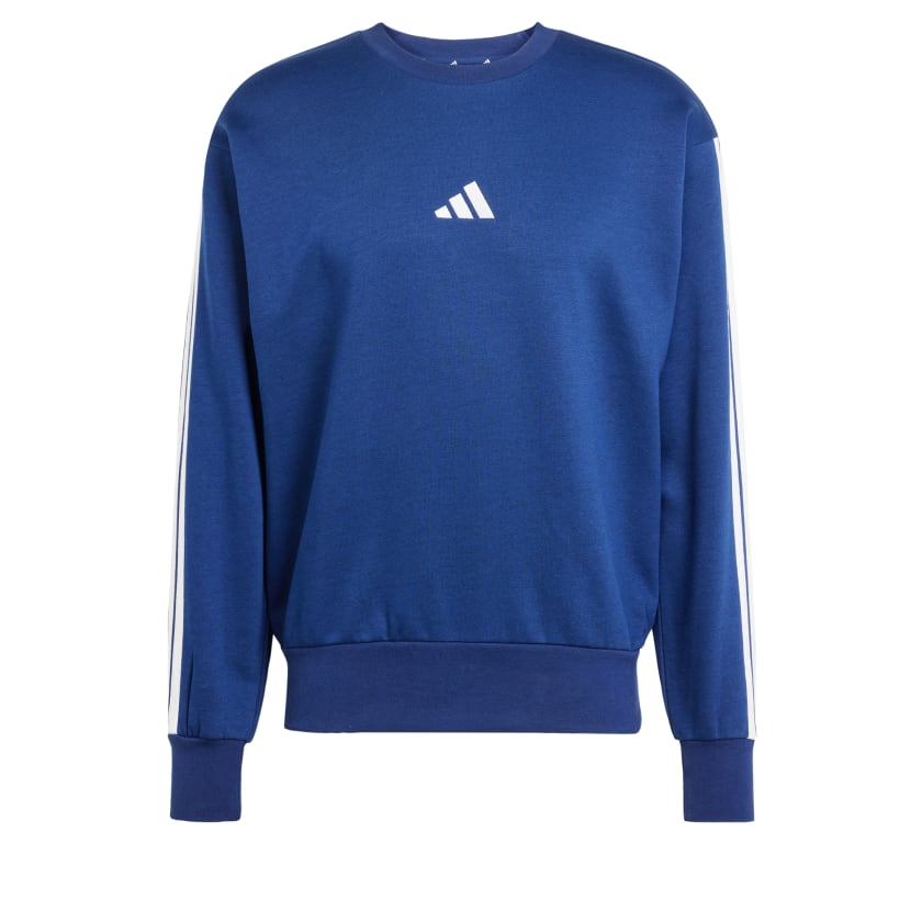 как выглядит adidas men Essentials 3-Stripes Fleece Sweatshirt фото