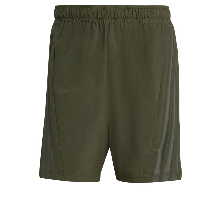 как выглядит adidas men Designed-for-Training 3-Stripes Shorts фото