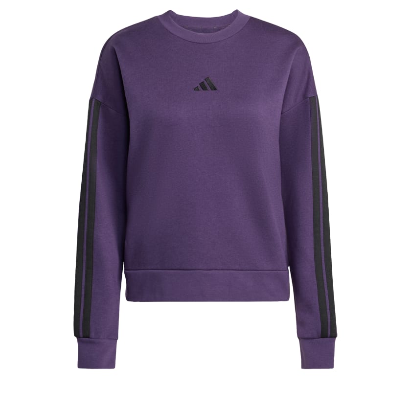 как выглядит adidas women Essentials 3-Stripes Fleece Sweatshirt фото