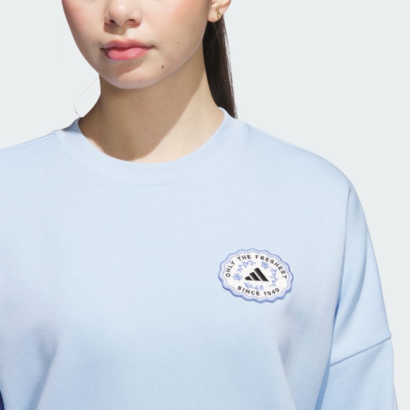 как выглядит adidas women Farmers Market Graphic Sweatshirt фото