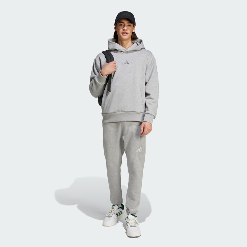 как выглядит adidas men ALL SZN Fleece Regular Tapered Pants фото