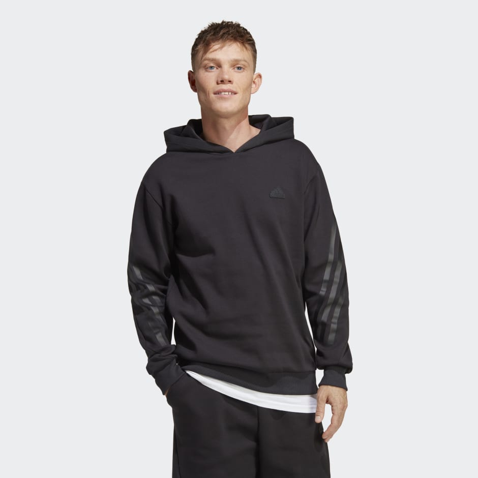 adidas Future Icons 3-Stripes Hoodie - Black | adidas UAE