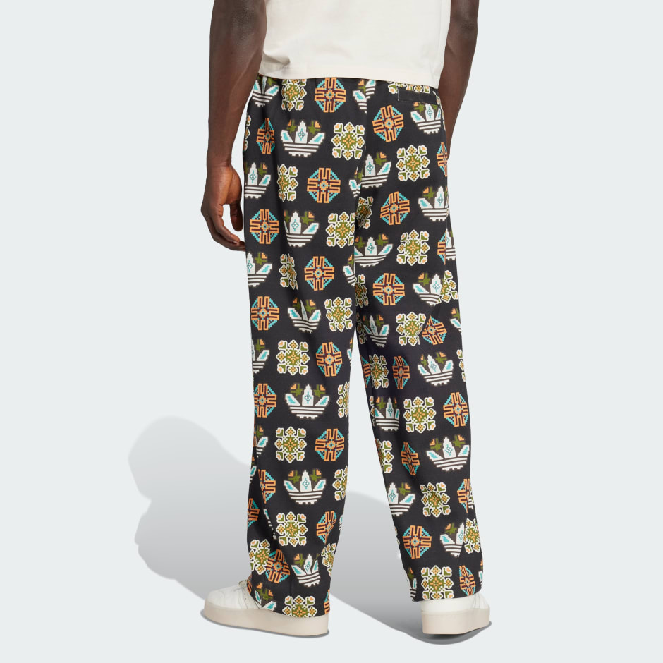 Tile Allover Print Loose Sweat Pants