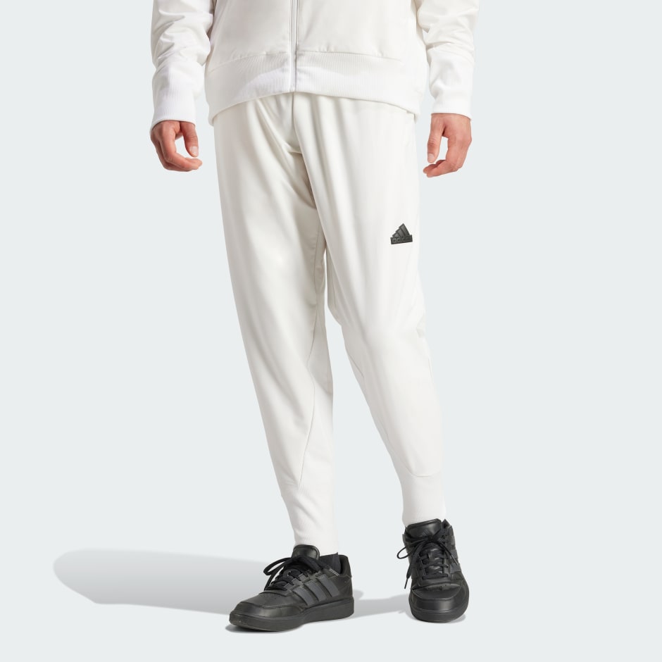 Adidas white jogging pants hot sale