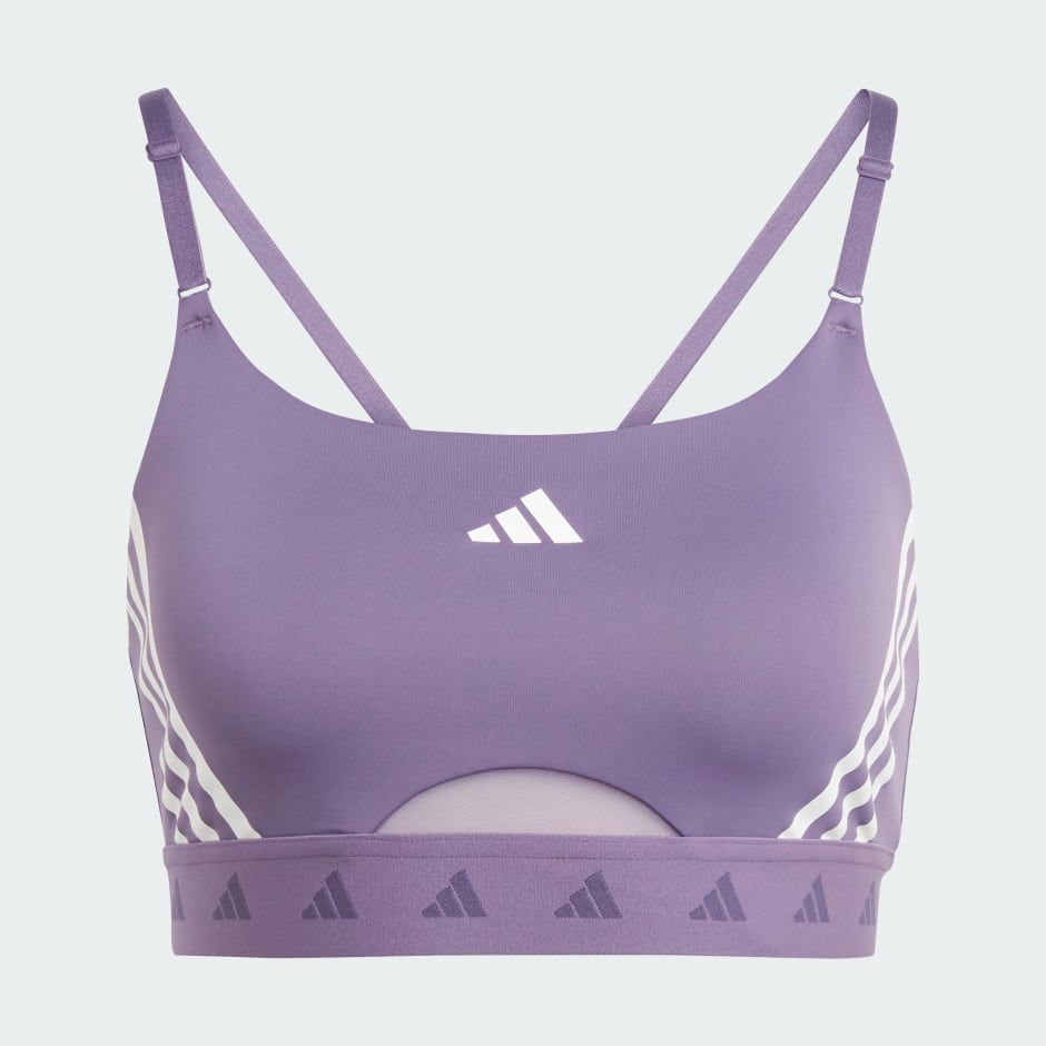 Sports bra, light purple, Adidas Performance