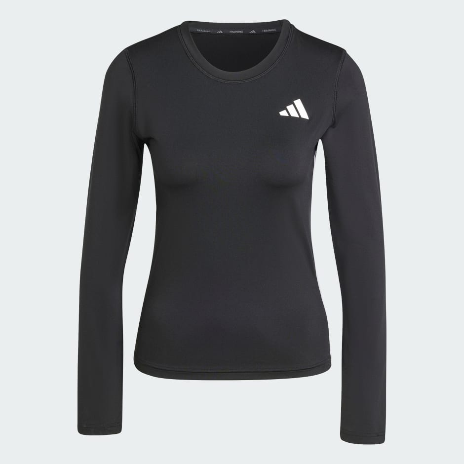 Essentials Long Sleeve 3-Stripes Workout Top