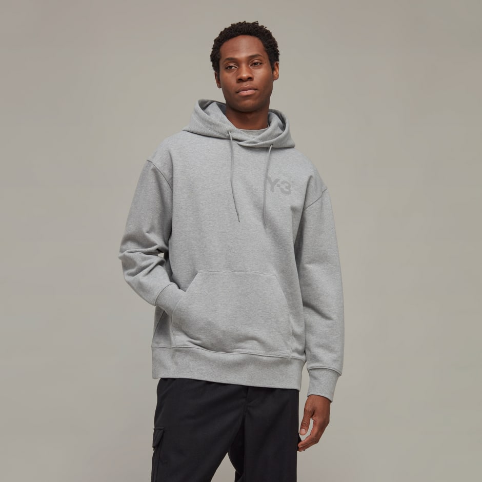 adidas Y-3 Classic Chest Logo Hoodie - Grey | adidas UAE