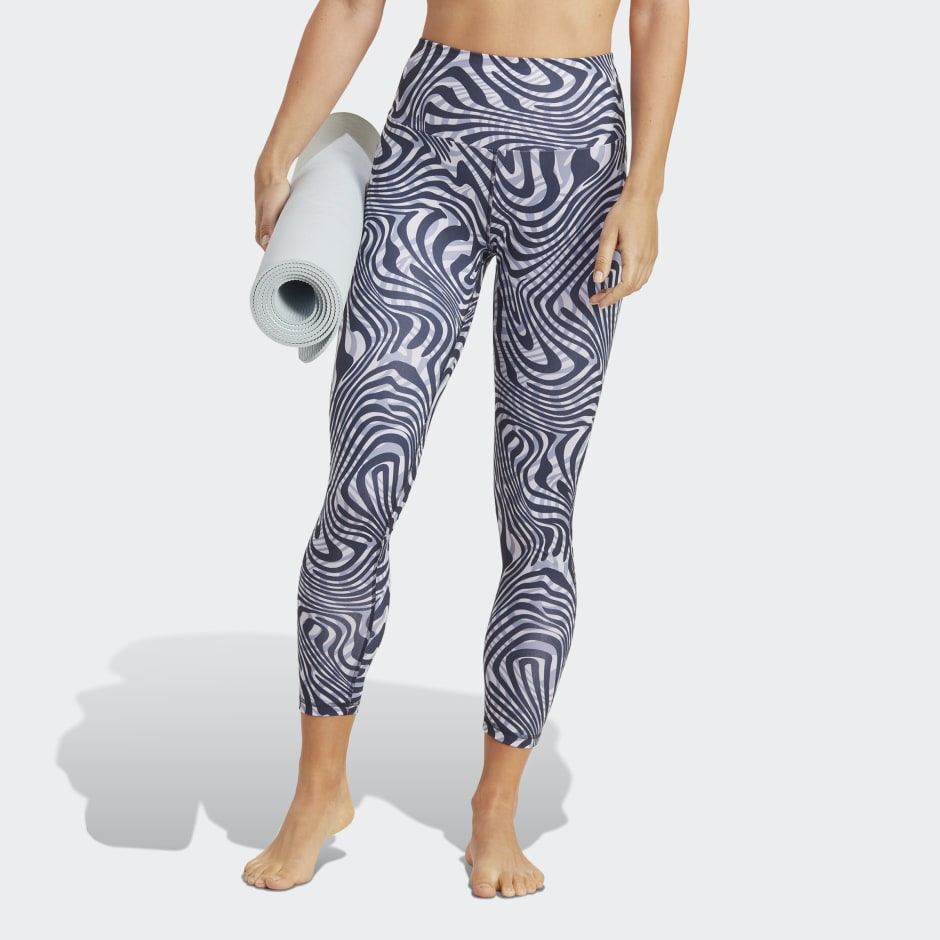 adidas Yoga Essentials Print 7/8 Tights W - naisten 7/8 trikoot (lila)