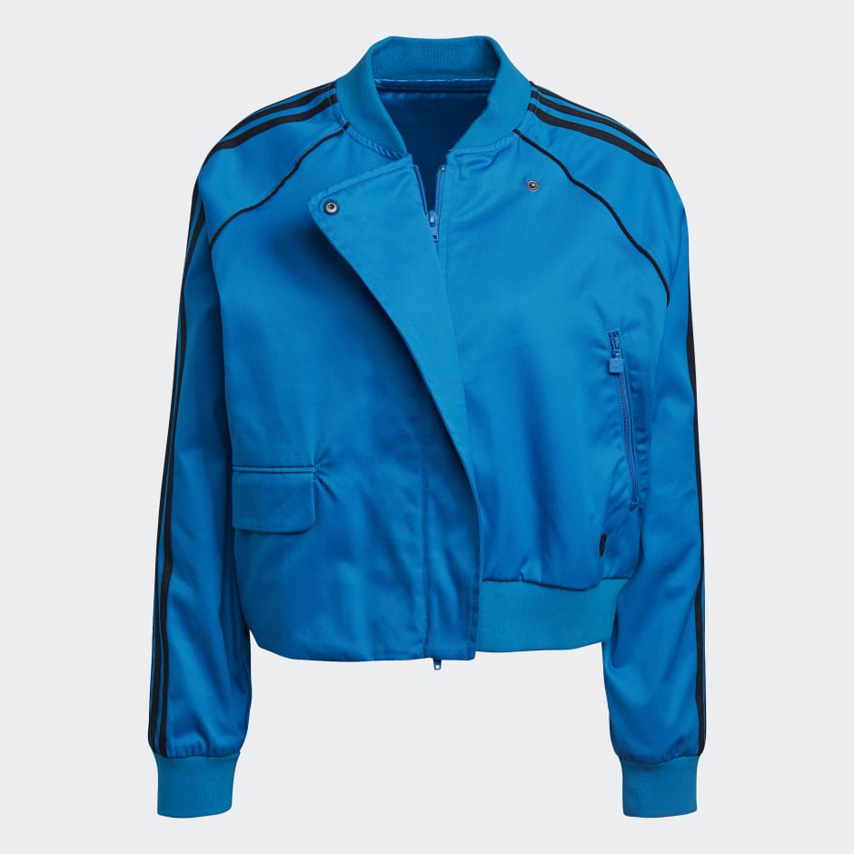 adidas Asymmetric Superstar Track Jacket​ - Blue | adidas OM