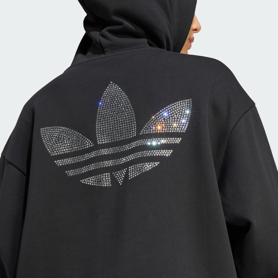 Oversized black shop adidas sweatshirt