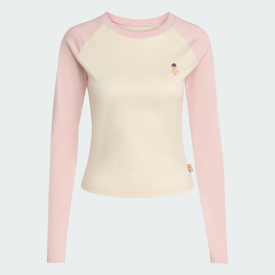 小貓貼布圖案長袖 T 裇