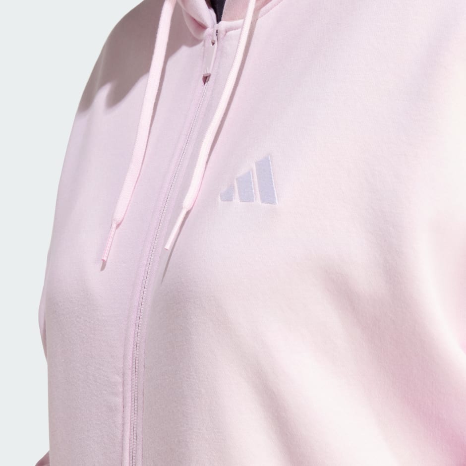 Majica s kapuljačom od flisa s tri pruge i patentnim zatvaračem cijelom duljinom (veće veličine) Essentials