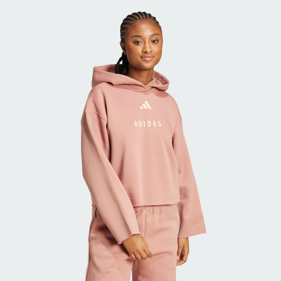 H*a様 Richardson issue A1 DECEMBER1998 SN adidas ALL SZN Loose Graphic Hoodie - Pink | adidas UAE
