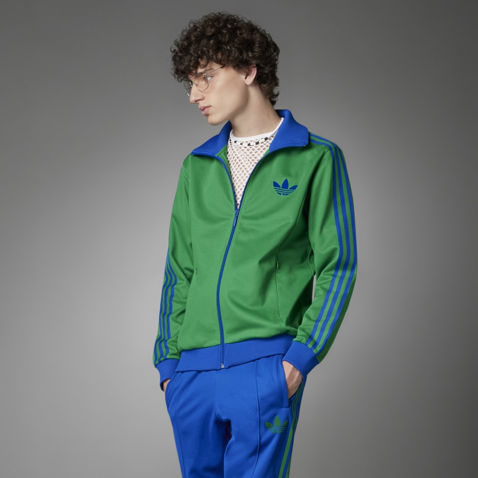 Men's Clothing - Adicolor 70s Striped Track Top - Green | adidas