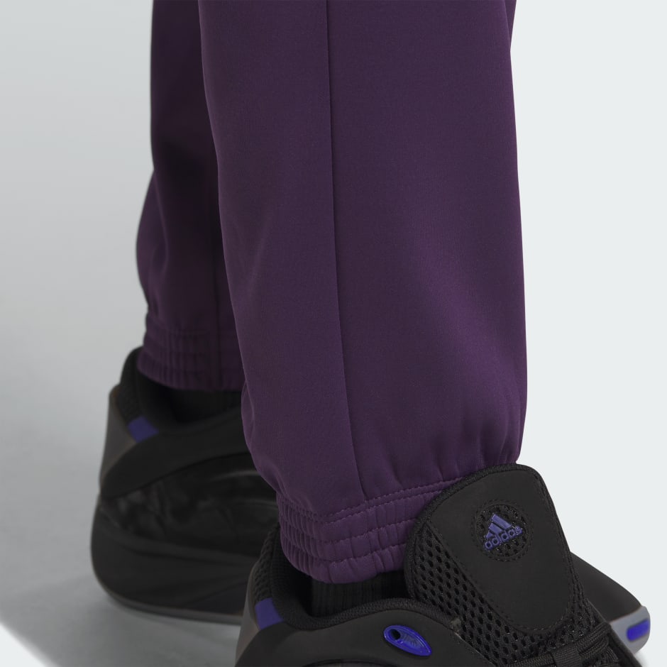 Clothing - Adidas Basketball Crazy Warm Fleece Pants - Purple