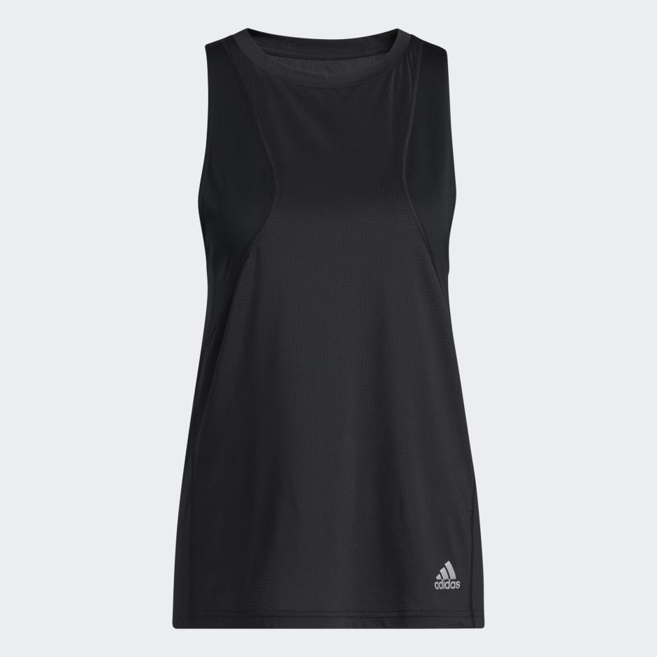 Clothing - Own The Run Tank Top - Black | adidas South Africa