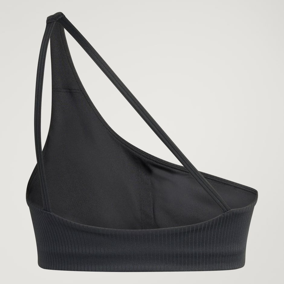 Sutien de antrenament Optime su striații, un umăr gol și susținere ușoară