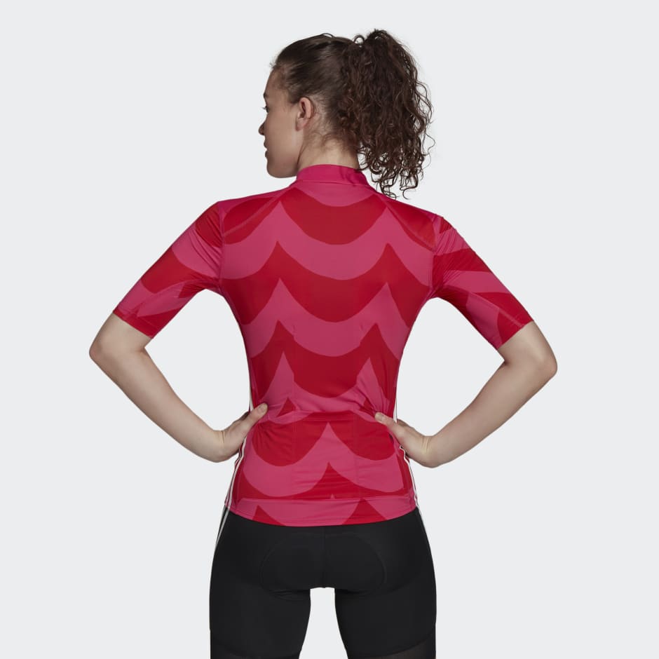 adidas The Marimekko Graphic Cycling Jersey - Pink | adidas QA