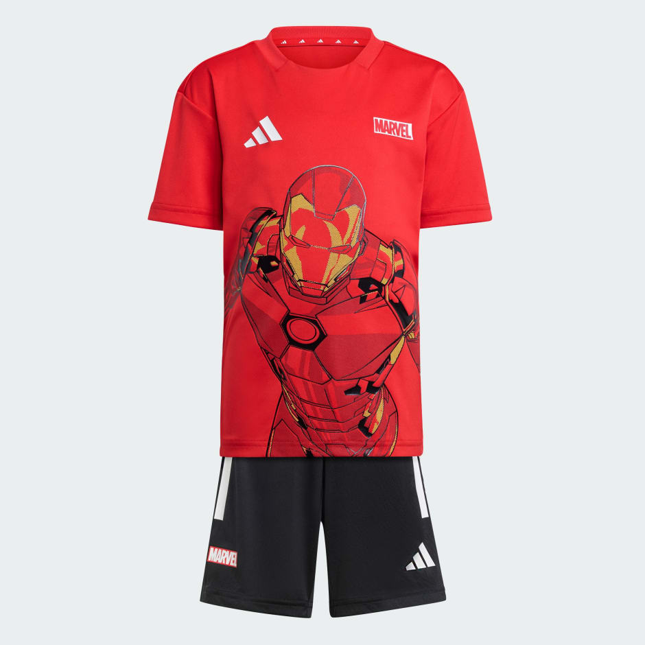 Set tricou Omul de Oțel adidas x Marvel pentru copii