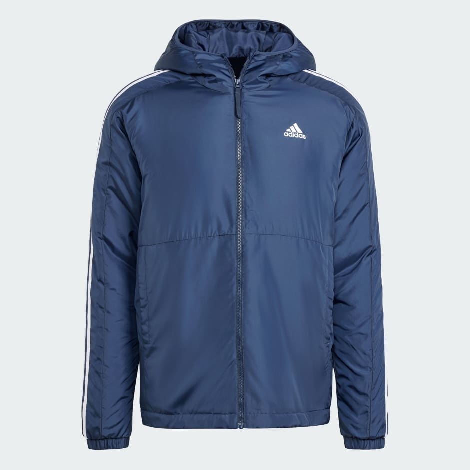 Essentials 3-Stripes Insulated Hooded Jacket