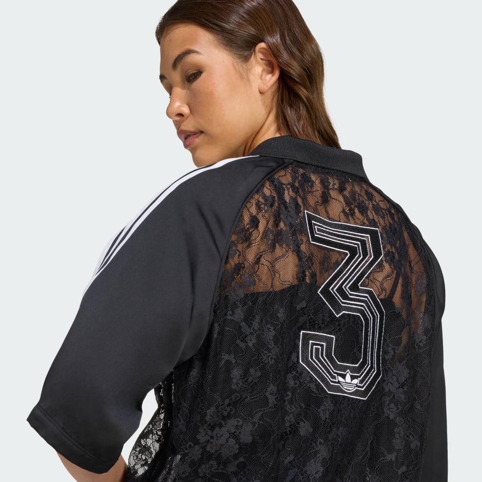 Tricou cu dantelă adidas Originals