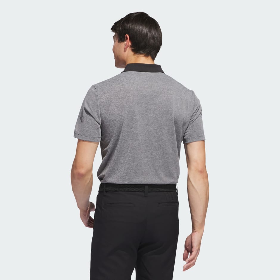 adidas Adi Performance Heathered Polo Shirt - Black | adidas TZ