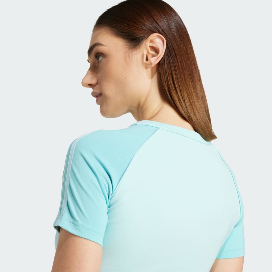 Tricou slim raglan cu 3 dungi Adicolor