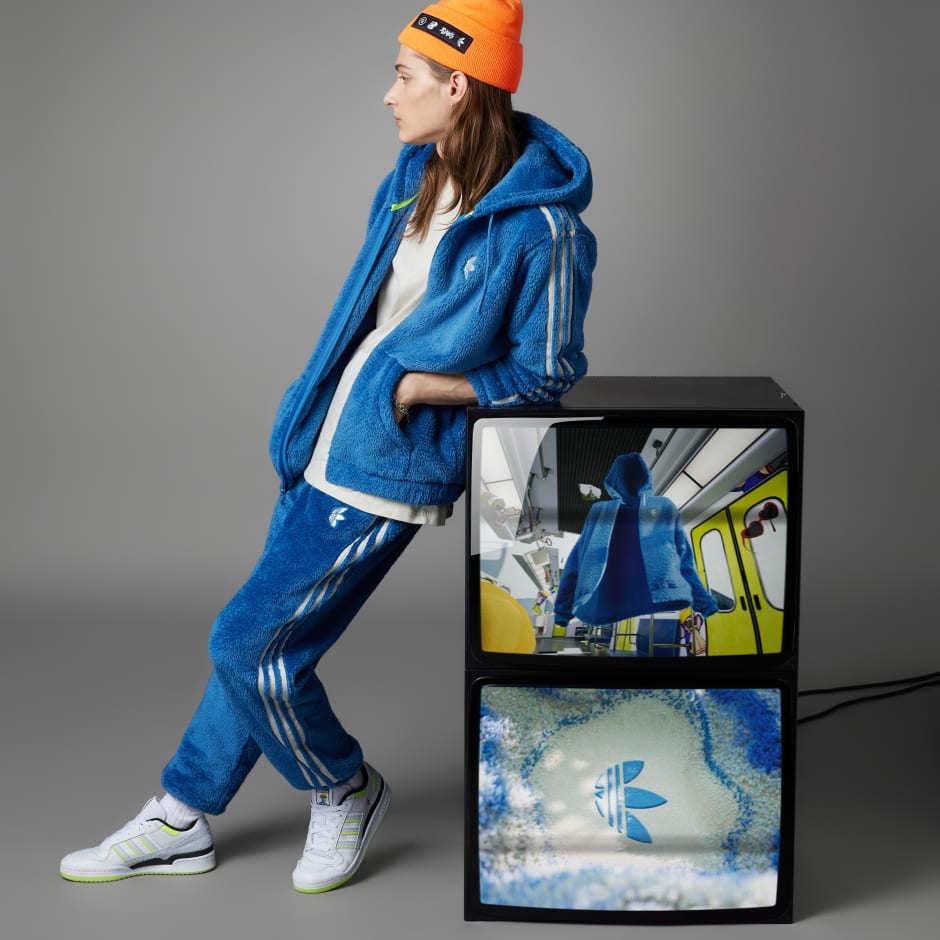 Indigo Herz Fur Hoodie