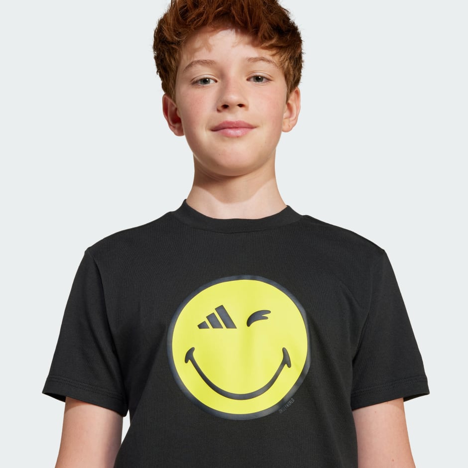 Tricou adidas x Smileyworld cu imprimeu grafic pentru copii