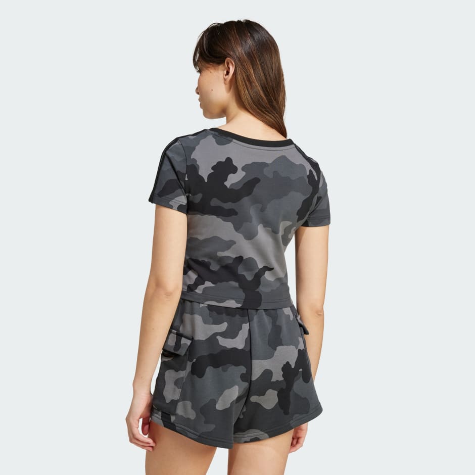 Essentials 3-Stripes Camo Print Baby Tee