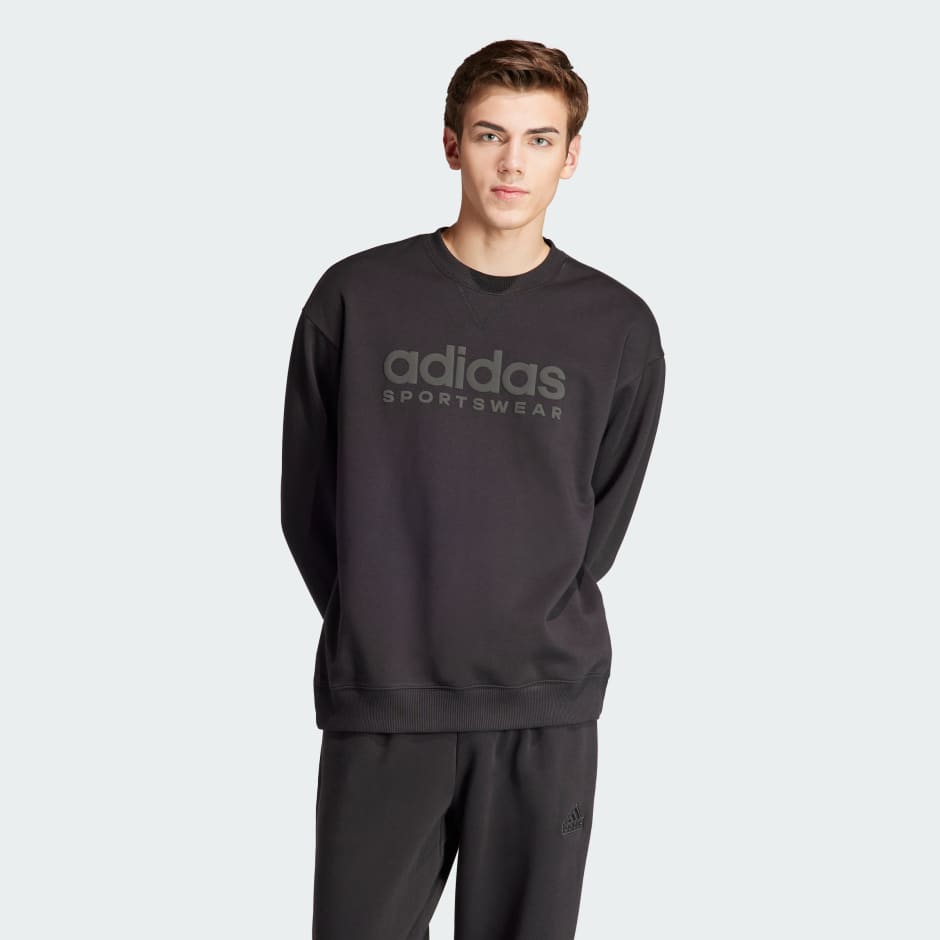 Men\'s | - Sweatshirt adidas Graphic SZN ALL Clothing Oman Black - Fleece