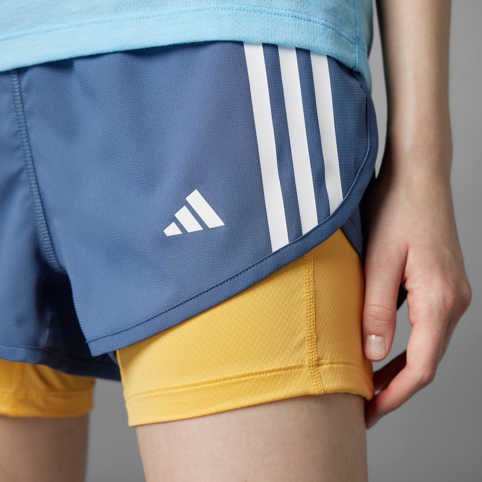 Women's Clothing - Own the Run 3-Stripes 2-in-1 Shorts - Blue 