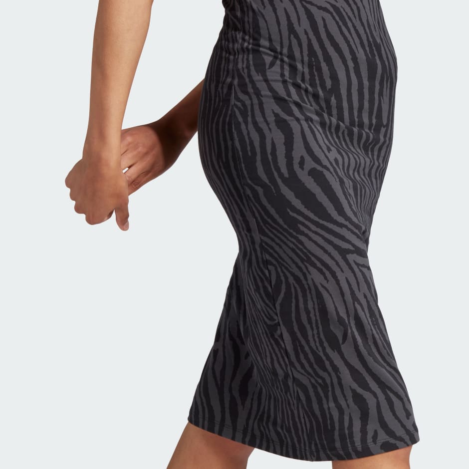 Allover Zebra Animal Print Dress