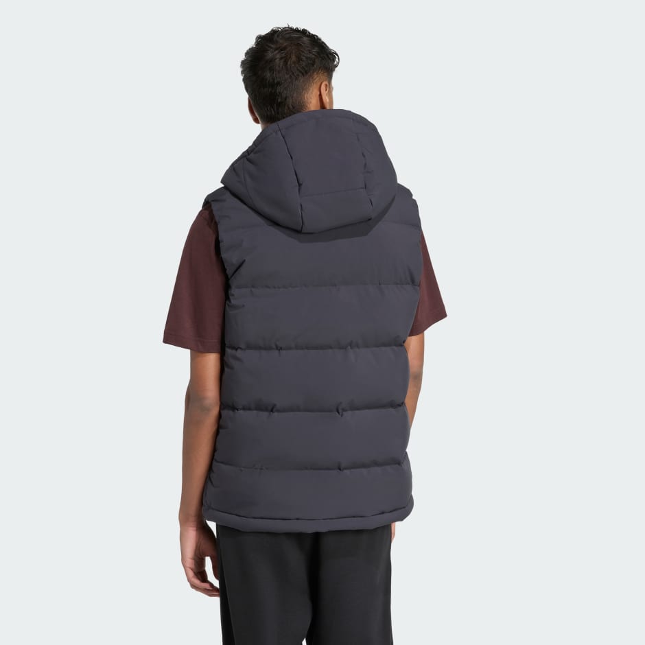 adidas Helionic CLIMAWARM Hooded Down Vest - Black | adidas UAE