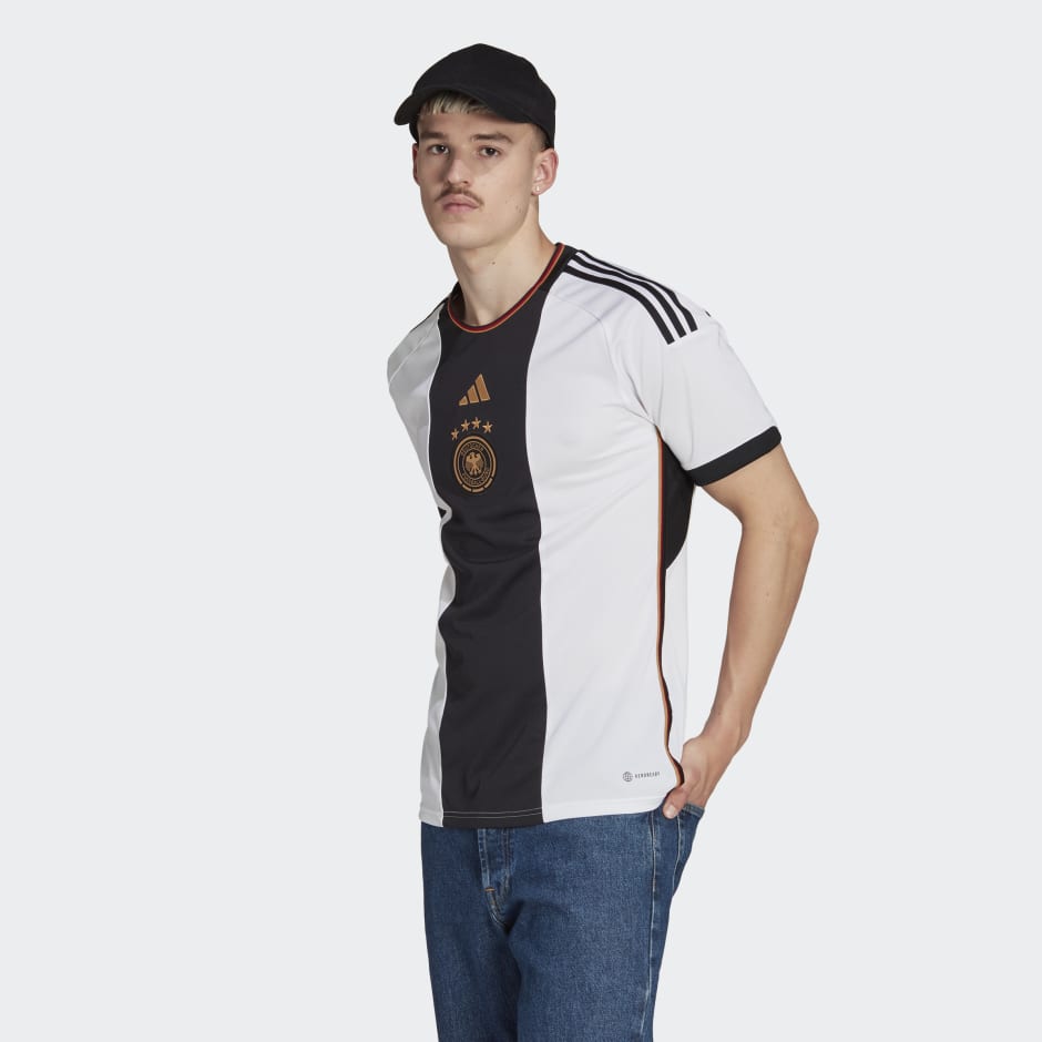 Germany Team Training Jersey Football Shirt Centre Logo Black Adidas Mens  SZ XL