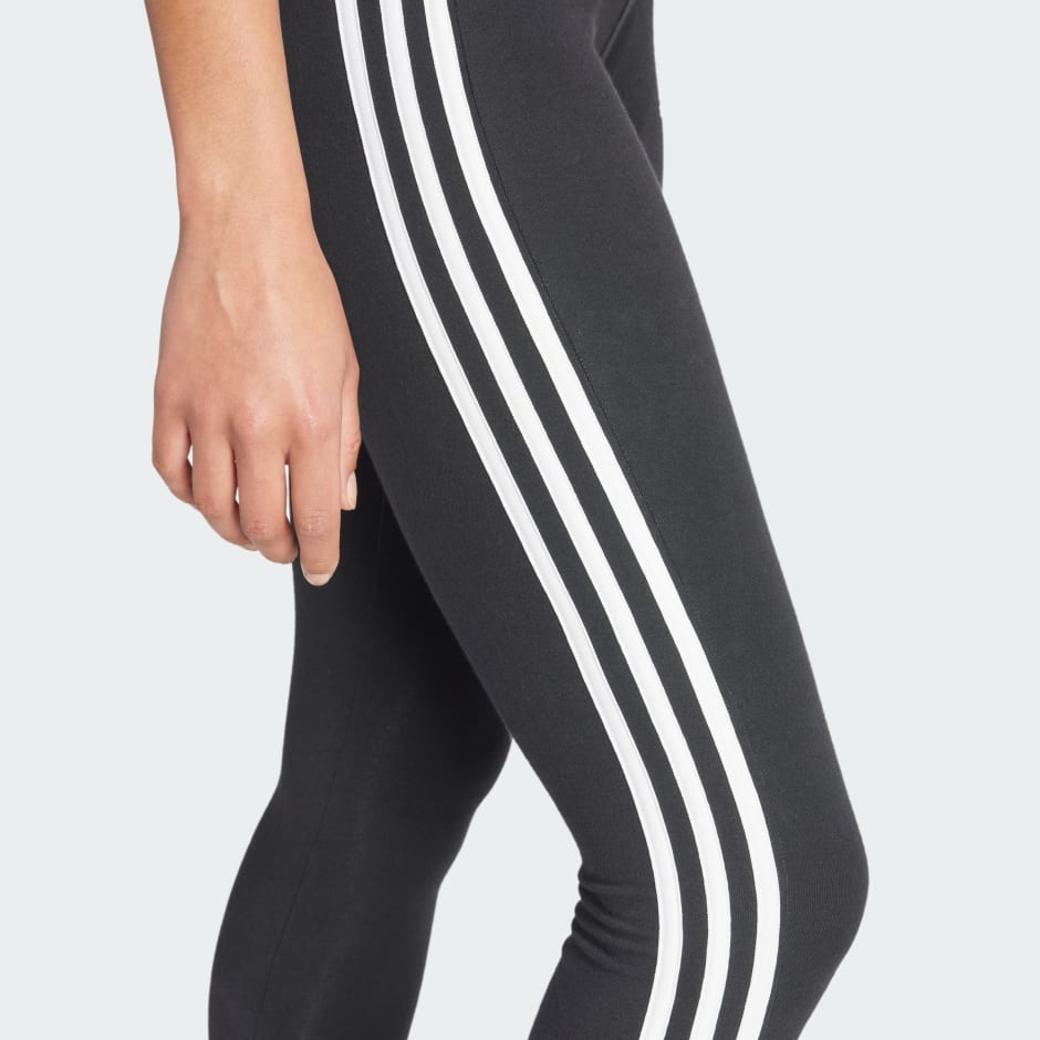 Adidas Women Essential 3 Stripes Leggings Black GL0723 Size Small