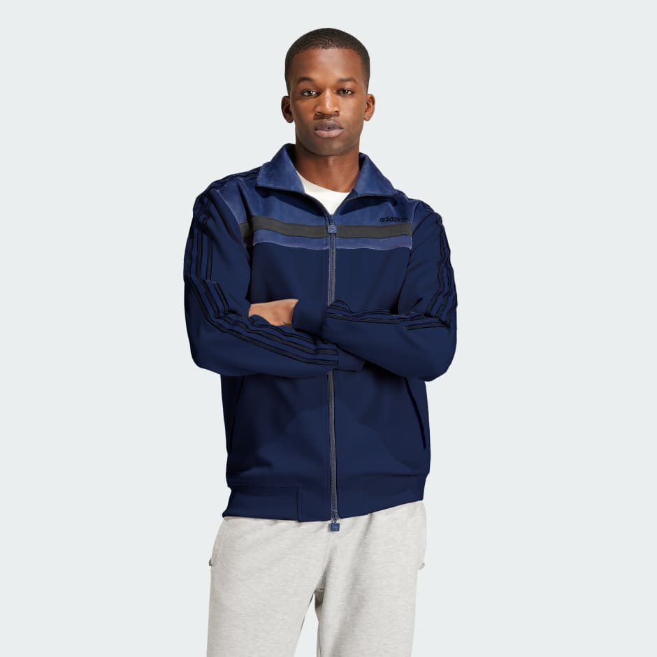 Adidas tracksuit best sale blue mens