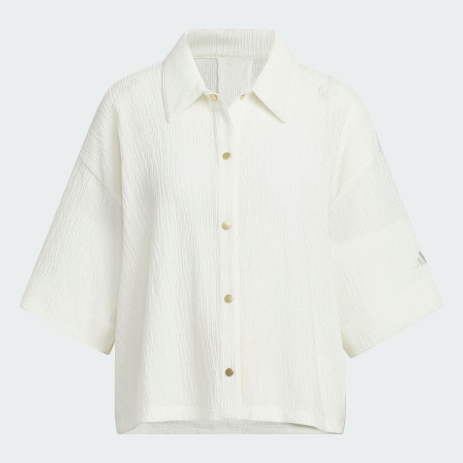 SOFTLUX SHEER LOOSE FIT COLLAR SHIRTS SHORT SLEEVE