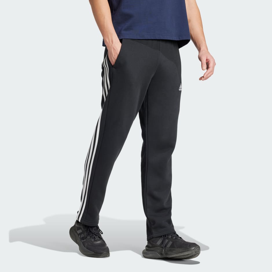 بنطال Essentials 3-Stripes Open Hem Fleece