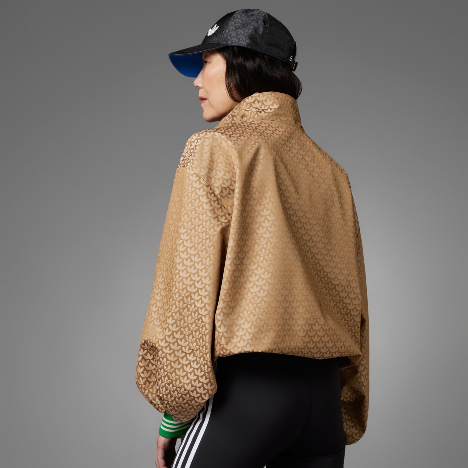 chocola rol Verhoogd Women's Clothing - Adicolor 70s Half-Zip Monogram Windbreaker - Beige |  adidas Oman