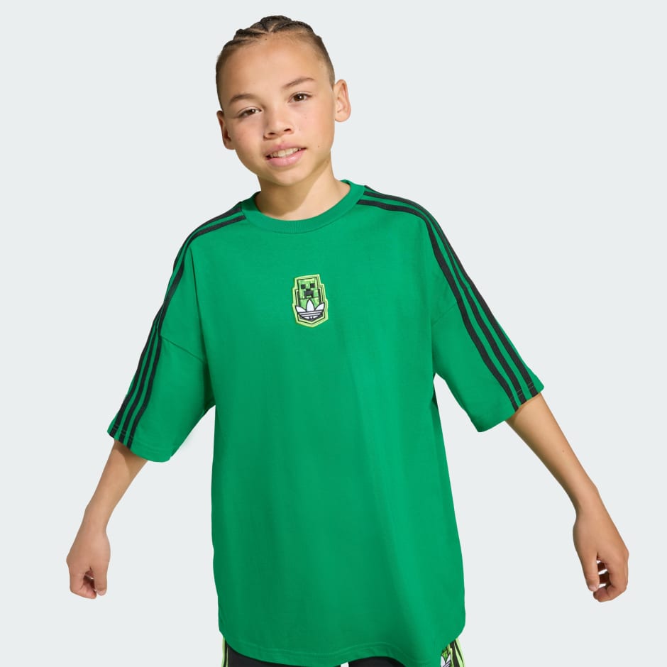 Tricou cu imprimeu grafic adidas Originals x Minecraft pentru copii