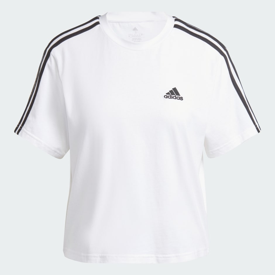 Crop top hotsell adidas blanc