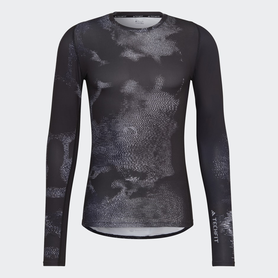 Techfit Allover Print Training Long Sleeve Tee