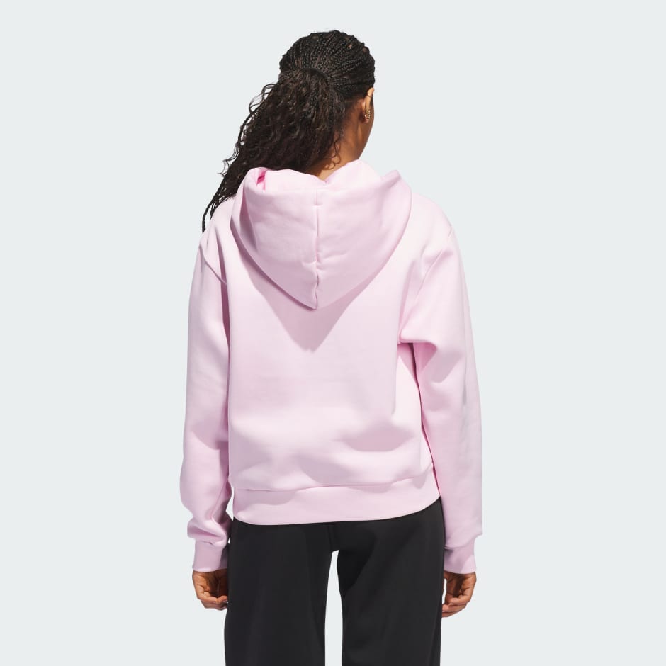 Seasonal Essentials Ruffled Big Logo Graphic Hoodie