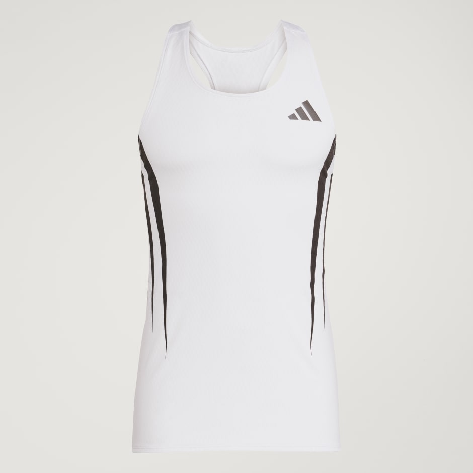 Clothing - Adizero Archive Running Singlet - White | adidas Oman