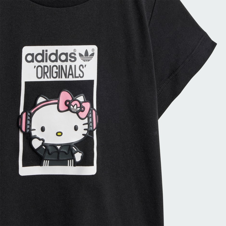 طقم تيشيرت وشورت adidas Originals x Hello Kitty 